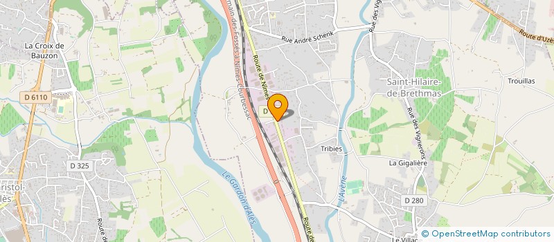 localisation de l'entreprise GARD ELECTRO SERVICE à SAINT-HILAIRE-DE-BRETHMAS