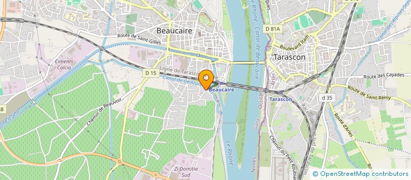 localisation de l'entreprise GARDE ANIMALIERE BEAUCAIROISE.  BEAUCAIRE