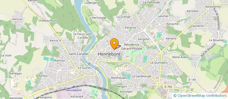 localisation de l'entreprise GARDE DU VOEU HENNEBONT TENNIS DE TABLE à HENNEBONT