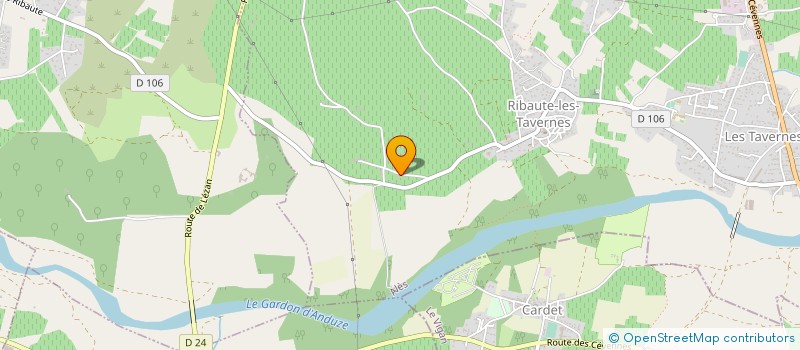 localisation de l'entreprise GARDECHE  RIBAUTE-LES-TAVERNES