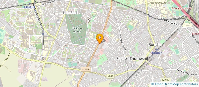 localisation de l'entreprise GARDECO ET NORD SERRURE à FACHES-THUMESNIL
