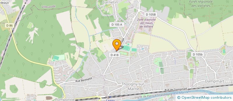 localisation de l'entreprise GARDEN 77 à THORIGNY SUR MARNE