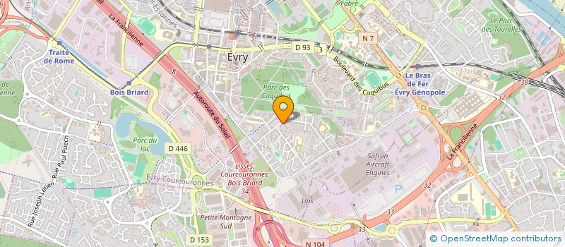 localisation de l'entreprise GARDENIA  EVRY-COURCOURONNES