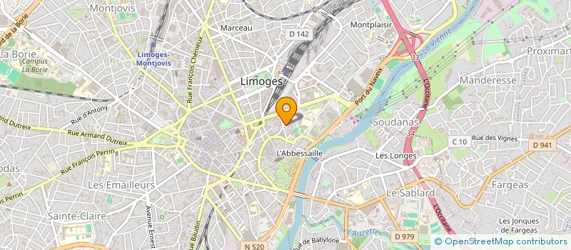 localisation de l'entreprise GARDERIE ANIMATION PERISCOLAIRE à LIMOGES