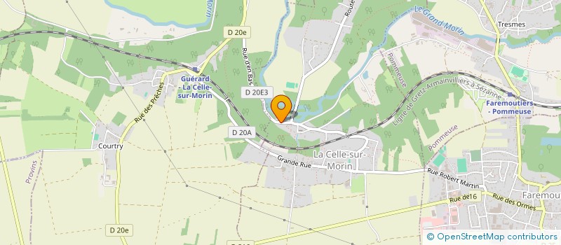 localisation de l'entreprise GARDERIE CADET ROUSSEL à LA CELLE-SUR-MORIN