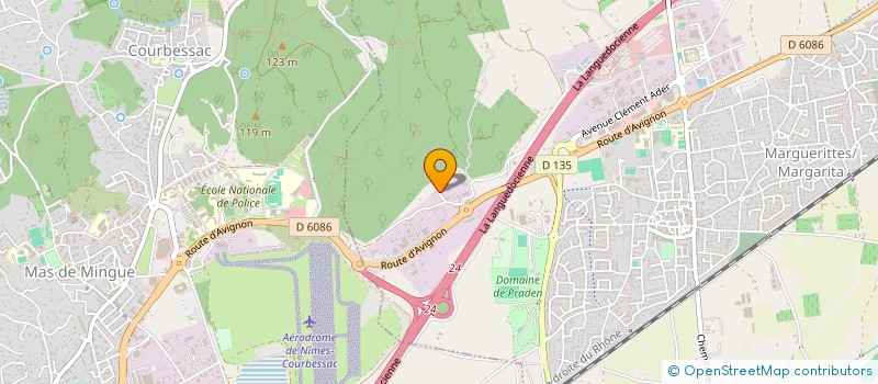 localisation de l'entreprise GARDIENNAGE DE LA COLLINE SAINT-ROCH  MARGUERITTES