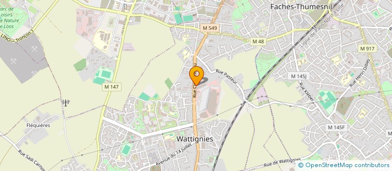 localisation de l'entreprise GARDIENNAGE INTERVENTION ET PROTECTION EN SECURITE (ABREVIATION GIPS) à WATTIGNIES