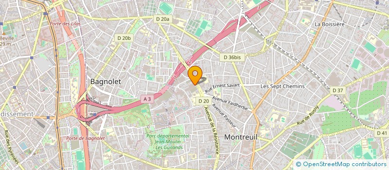 localisation de l'entreprise GARDIENNAGE PROTECTION ET SECURITE PRIVEE à MONTREUIL