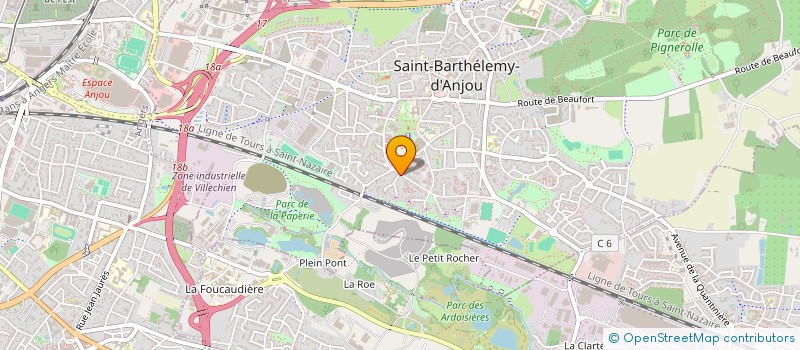 localisation de l'entreprise GARDIENNAGE PROTECTION INTERURBAINE  SAINT-BARTHELEMY-D'ANJOU