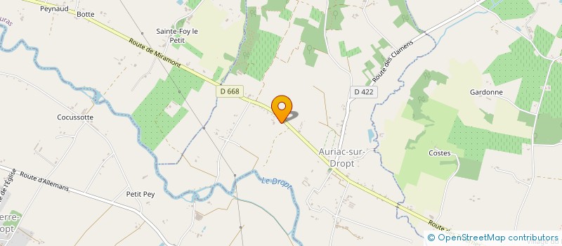 localisation de l'entreprise GARDIENNAGE PROTECTION SECURITE à AURIAC-SUR-DROPT