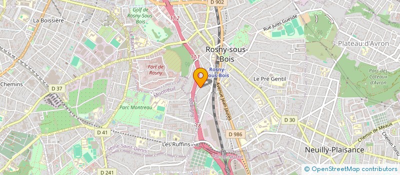 localisation de l'entreprise GARDIENNAGE RONDE SURVEILLANCE à ROSNY-SOUS-BOIS