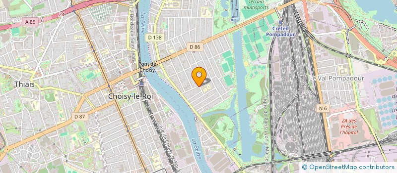 localisation de l'entreprise GARDIENNAGE SECURITE PRIVEE à CHOISY-LE-ROI