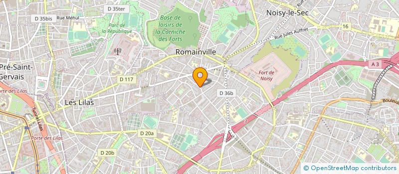 localisation de l'entreprise GARDIENNAGE SECURITE PROTECT à ROMAINVILLE