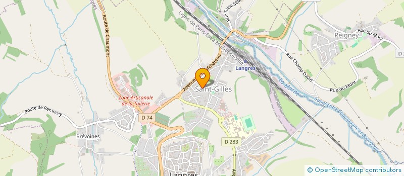 localisation de l'entreprise GARDIENNAGE SECURITE PROTECTIONS RAPPRO à LANGRES
