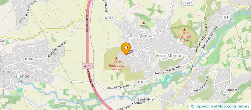 localisation de l'entreprise GARE AU SOURIRE  VEYRE-MONTON