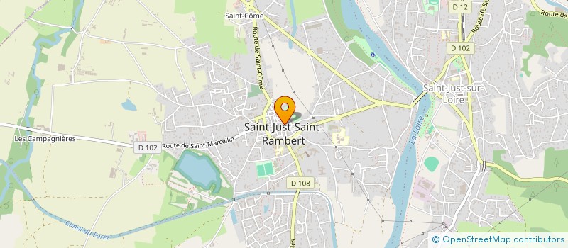 localisation de l'entreprise GARE & GAMEL à SAINT-JUST-SAINT-RAMBERT