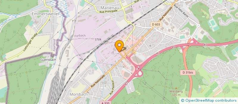 localisation de l'entreprise GARELLY  FORBACH