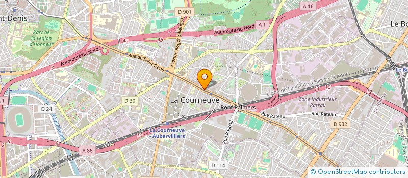 localisation de l'entreprise GARENNESDIS à LA COURNEUVE