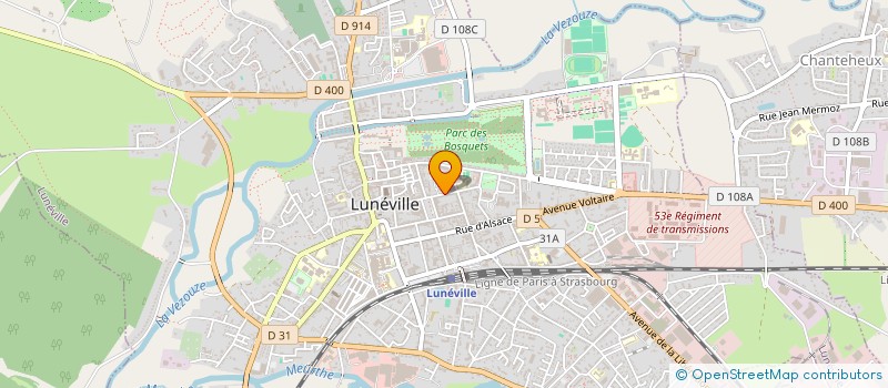 localisation de l'entreprise GARIBALDI à LUNEVILLE