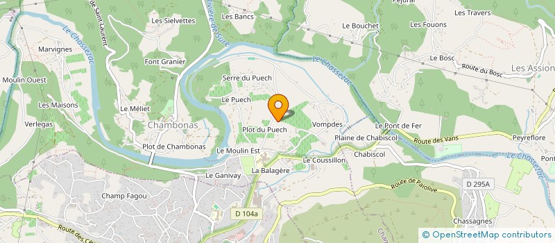 localisation de l'entreprise GARIDEL - PANSIER à CHAMBONAS