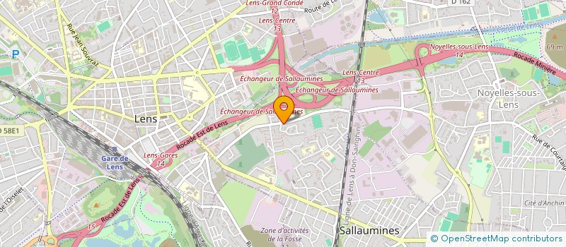 localisation de l'entreprise GARIN LA FLAMBEE à SALLAUMINES