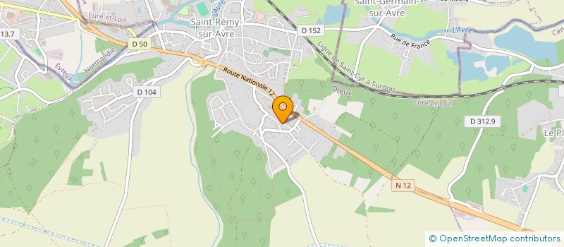 localisation de l'entreprise GARLATTI METALLERIE SERRURERIE à SAINT-REMY-SUR-AVRE