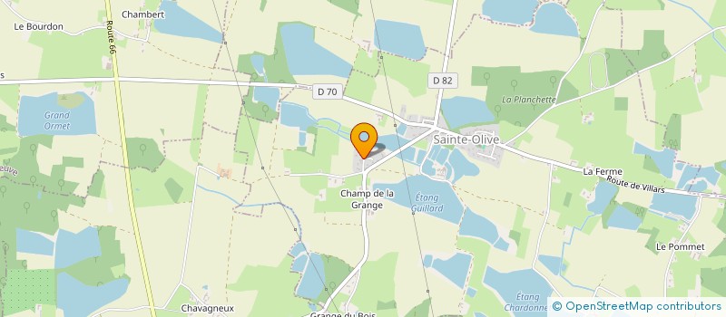 localisation de l'entreprise GARNIER AMENAGEMENT EXTERIEUR ET TERRASSEMENT  SAINTE-OLIVE