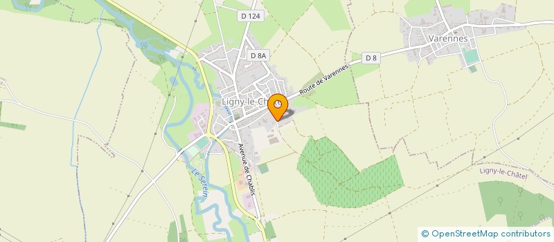 localisation de l'entreprise GARNIER ET FILS à LIGNY-LE-CHATEL