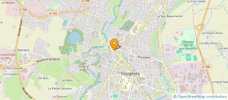 localisation de l'entreprise GARNIER GROUSSARD CHEREL MACONNERIE  FOUGERES