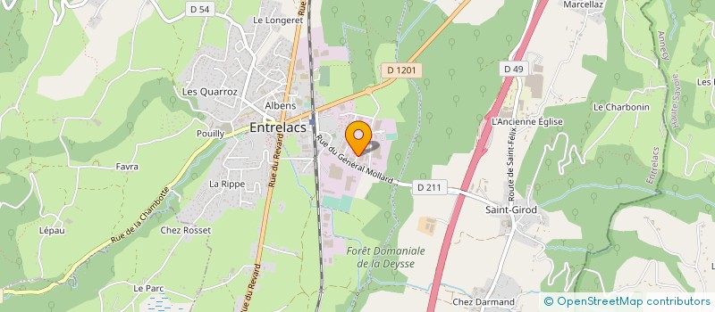 localisation de l'entreprise GARNIER SAS à ENTRELACS