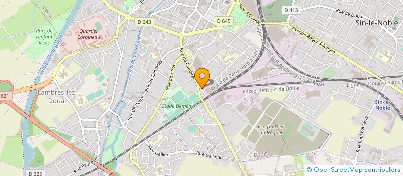 localisation de l'entreprise GARNITEC à DOUAI