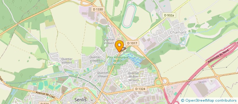 localisation de l'entreprise GARO-PNEUS  SENLIS