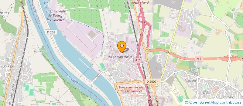 localisation de l'entreprise GARO SURGEL à BOURG-LES-VALENCE