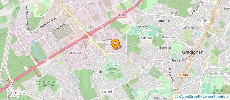 localisation de l'entreprise GARONA ATLANTIQUE à GRADIGNAN