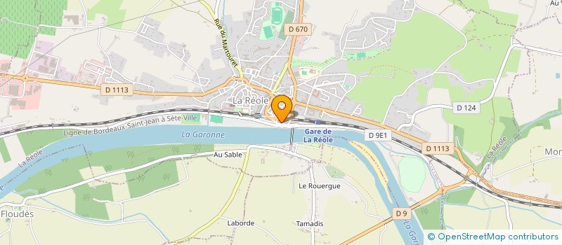 localisation de l'entreprise GARONNE BRICOLAGE à LA REOLE