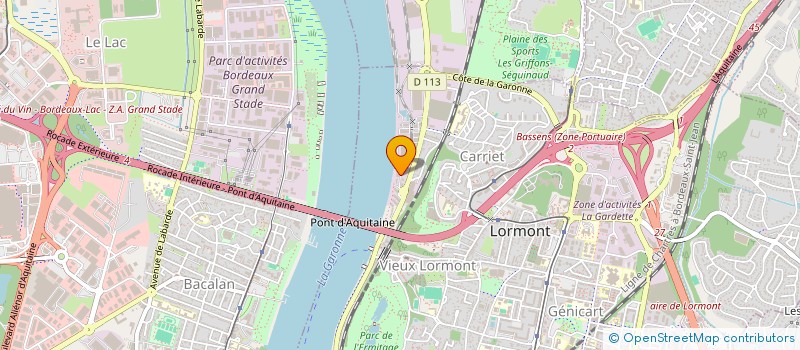 localisation de l'entreprise GARONNE FERMETTES  LORMONT