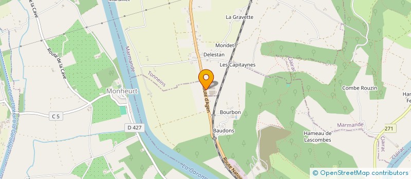 localisation de l'entreprise GARONNE OSSATURE BOIS  TONNEINS