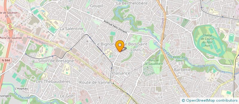 localisation de l'entreprise GAROPIZ à ORVAULT