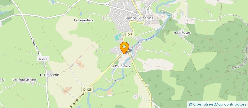 localisation de l'entreprise GAROT FRERES  SAINTE-SUZANNE-ET-CHAMMES