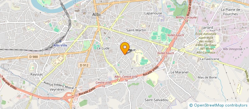 localisation de l'entreprise GARRIER à ALBI