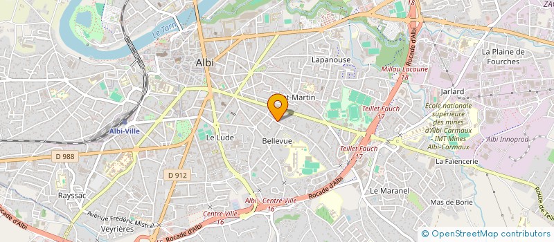 localisation de l'entreprise GARRIGUES ODS à ALBI