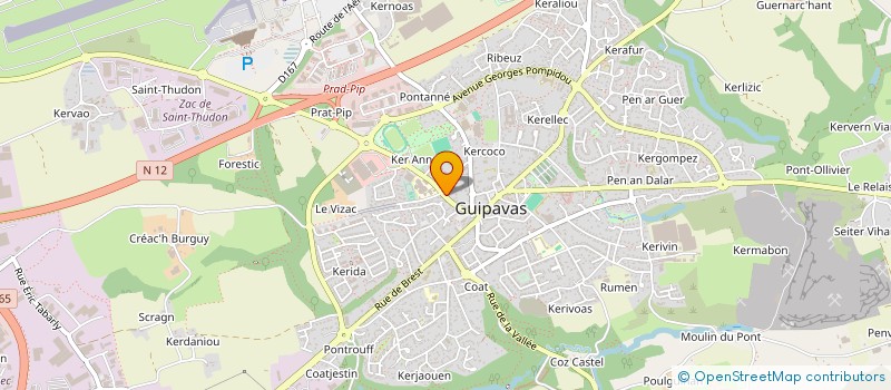 localisation de l'entreprise GARS DU REUN FOOTBALL GUIPAVAS  GUIPAVAS