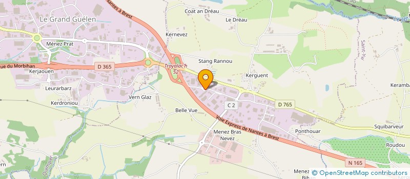 localisation de l'entreprise GARTAL à SAINT-EVARZEC