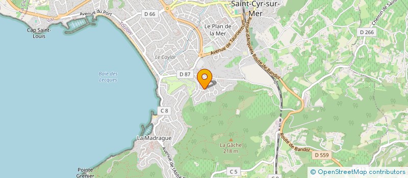 localisation de l'entreprise GARTHIBAG à SAINT-CYR-SUR-MER