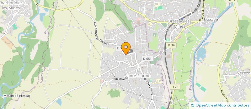 localisation de l'entreprise GARUDA MUAY THAI  BRASSAC-LES-MINES