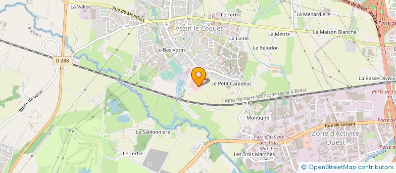 localisation de l'entreprise GARVAL FRERES  VEZIN-LE-COQUET