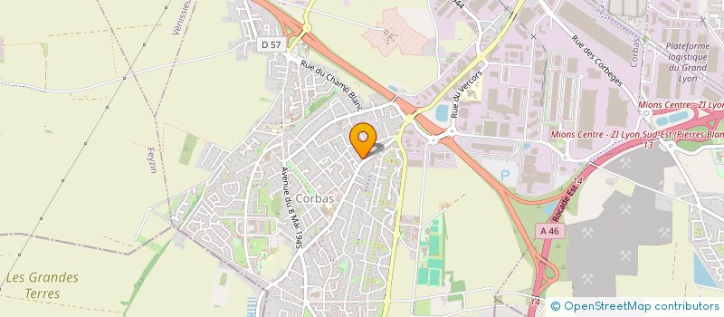 localisation de l'entreprise GAS BERNIER à CORBAS