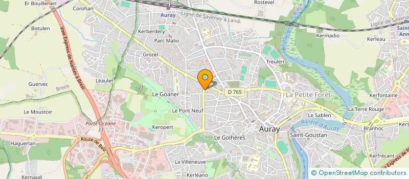 localisation de l'entreprise GASCAN à AURAY
