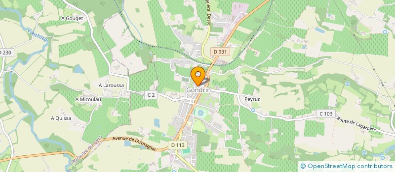 localisation de l'entreprise GASCOGNE ARMAGNAC BASKET G  GONDRIN