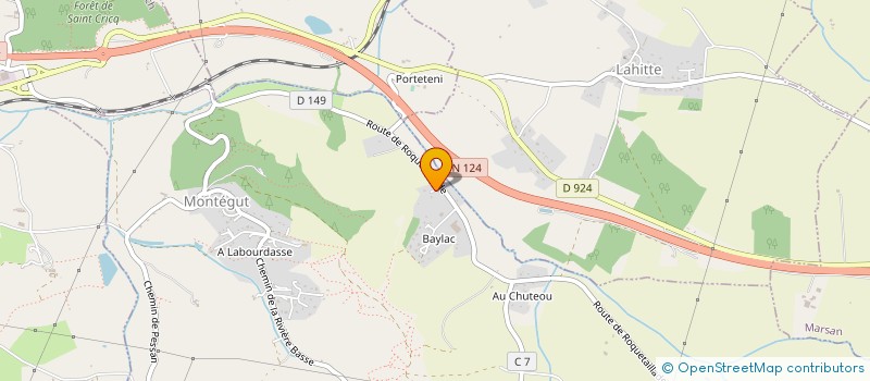 localisation de l'entreprise GASCOGNE SURGELES SERVICE à MONTEGUT